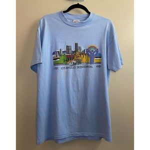 Vtg 1981 Los Angeles California Bicentennial Single Stitch T-Shirt Made USA XL